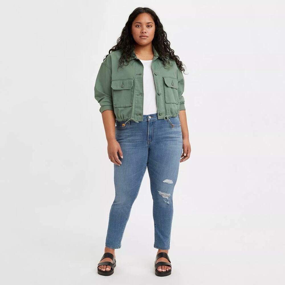 Levi’s 711 Medium Wash Skinny Distressed Jeans Sz.24W